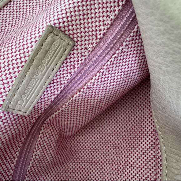 Dooney & Bourke Pebbled Leather Shoulder Hobo Bag Medium Cream - Picture 8 of 14